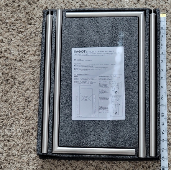 EADOT DOUBLE-L STANDING TOWEL RACK - Picture 5 of 9